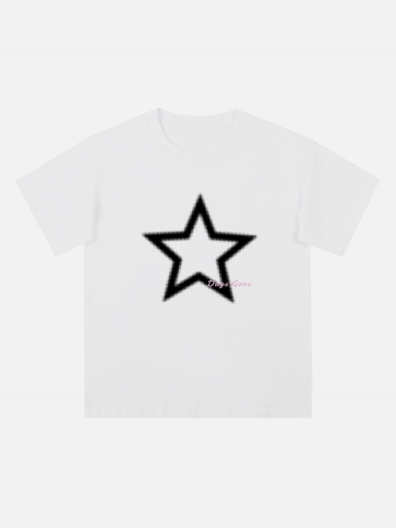 T Shirts Aelfric Eden Star Print Tee Noir | JEK-62357114